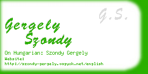 gergely szondy business card